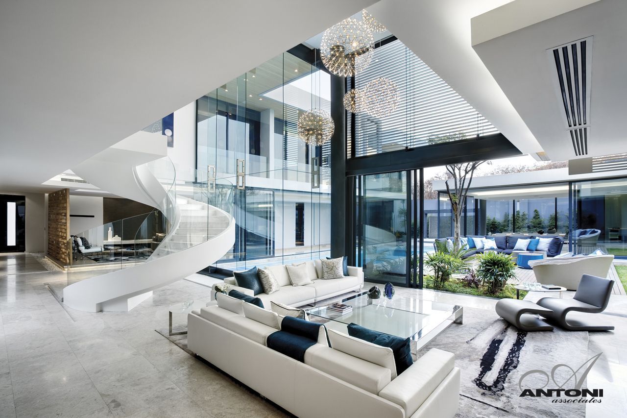 modern mansion interior living room