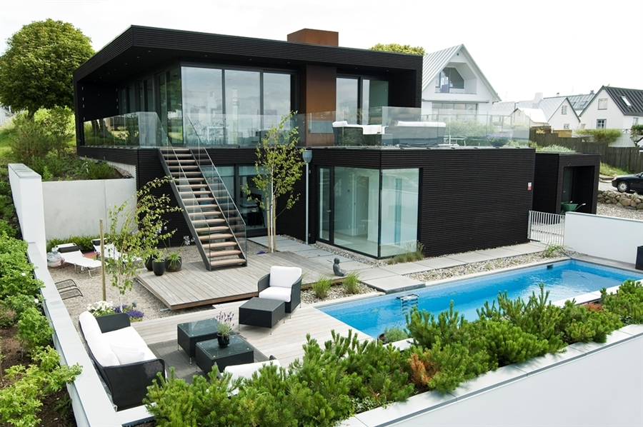 Top 50 Modern House Designs Ever Built! - Architecture Beast - Small black modern home