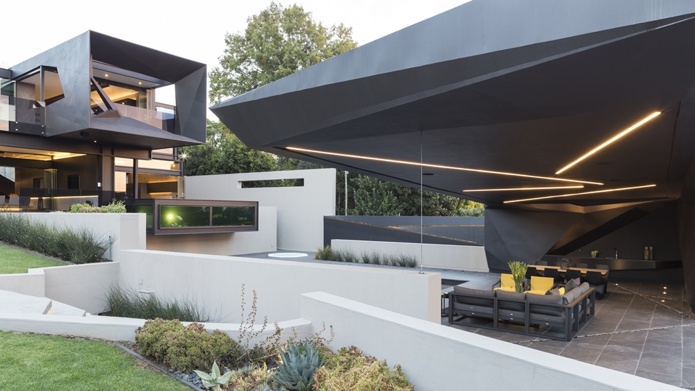 Outdoor living space in one of the best houses in the world