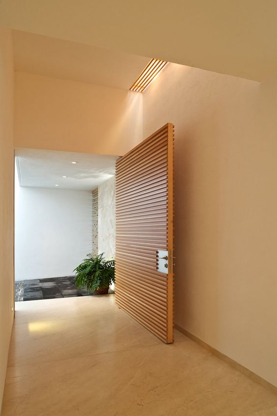 minimalist wooden door design