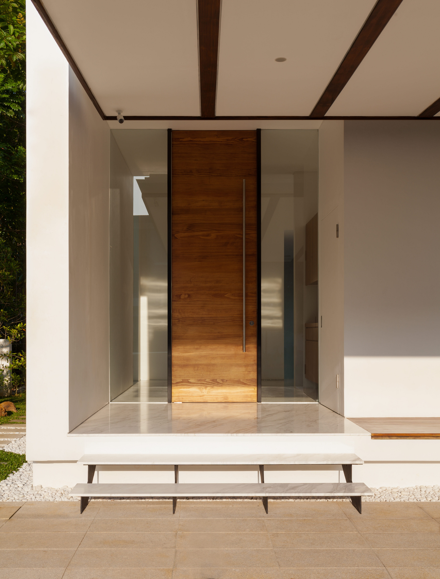 modern wood and glass doors