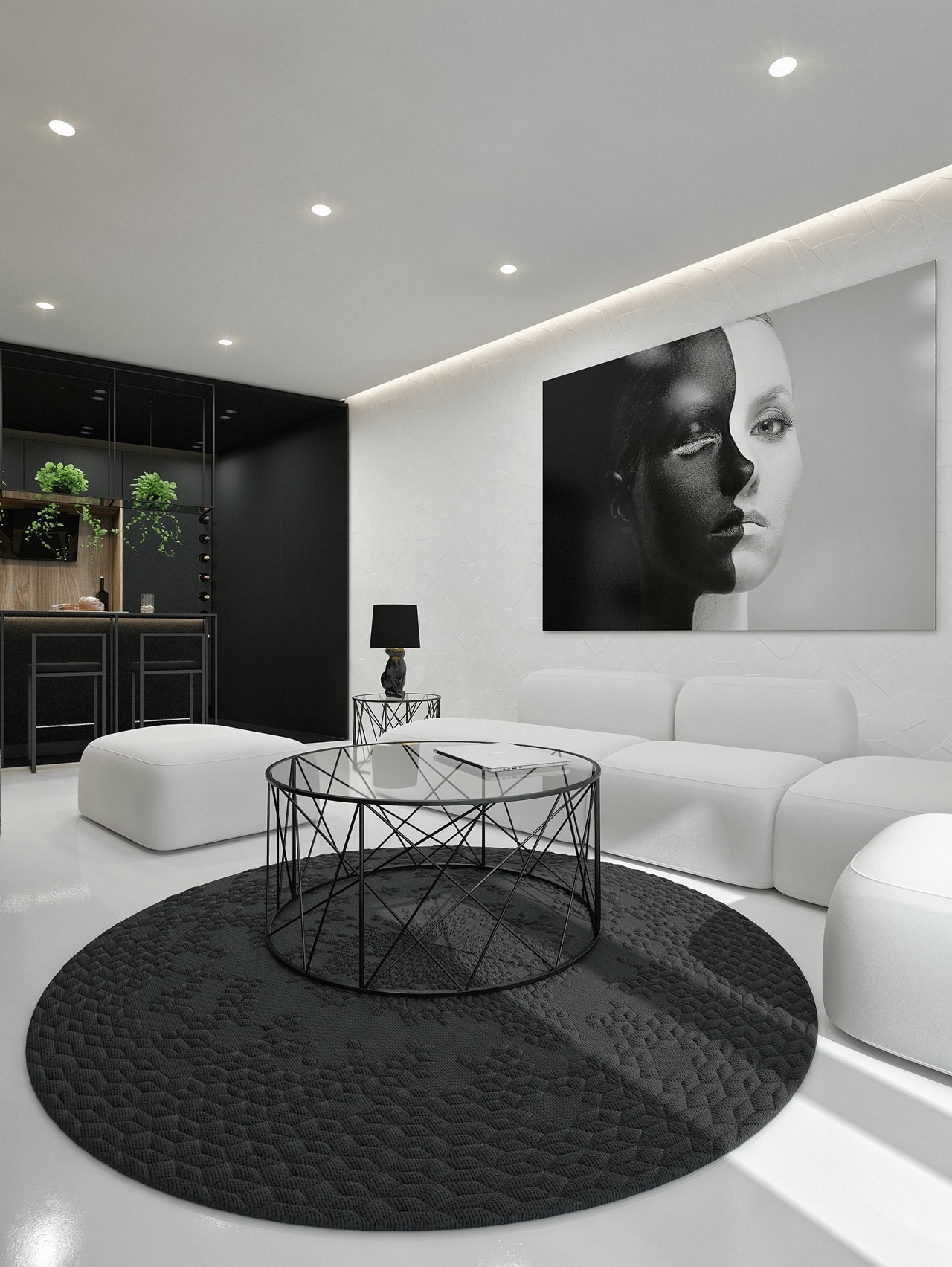 Black And White Interior Design Ideas Modern Apartment By ID