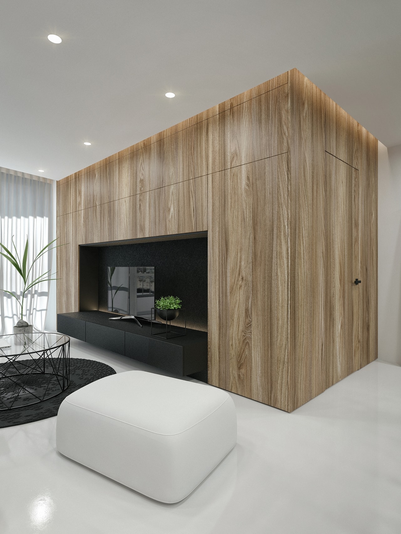 Black And White Interior Design Ideas: Modern Apartment by ID White