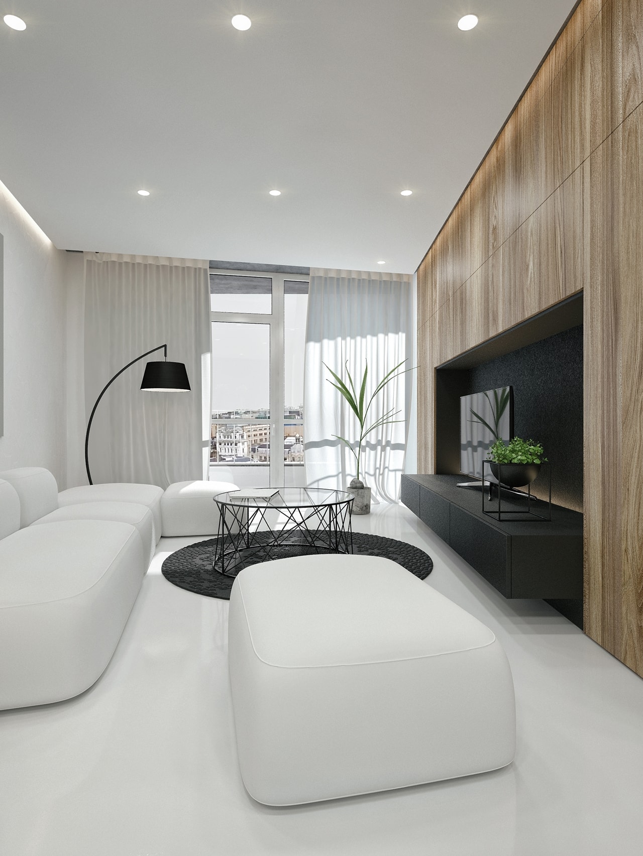 Black And White Interior Design Ideas: Modern Apartment by ...
